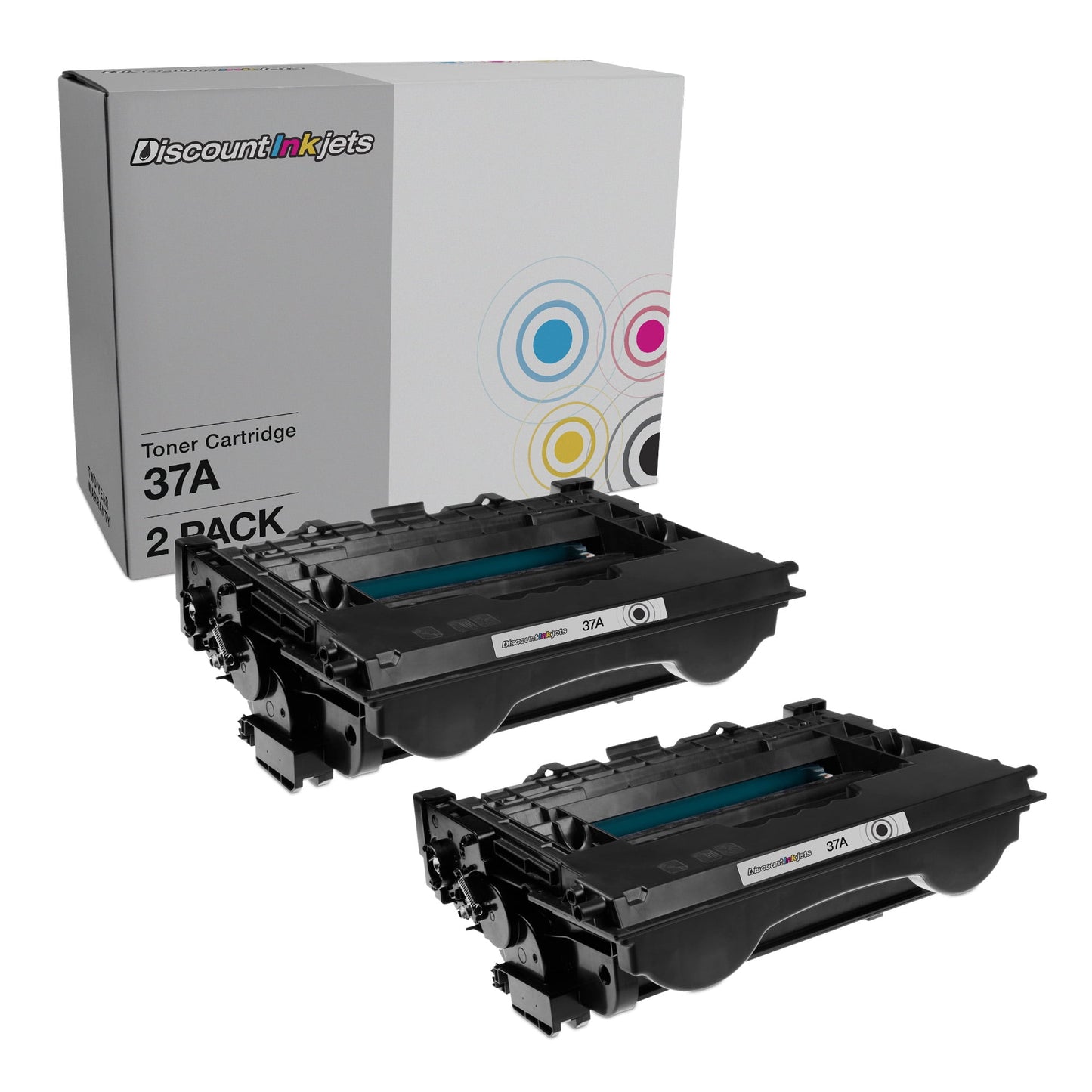 DI Toner Cartridge Printer Replacements for HP 37A 37 A CF237A Black 2pk Compatible with HP M632z, M607n, M608n, M608x, M609dh, M609x,M631z, M632fht, M632h