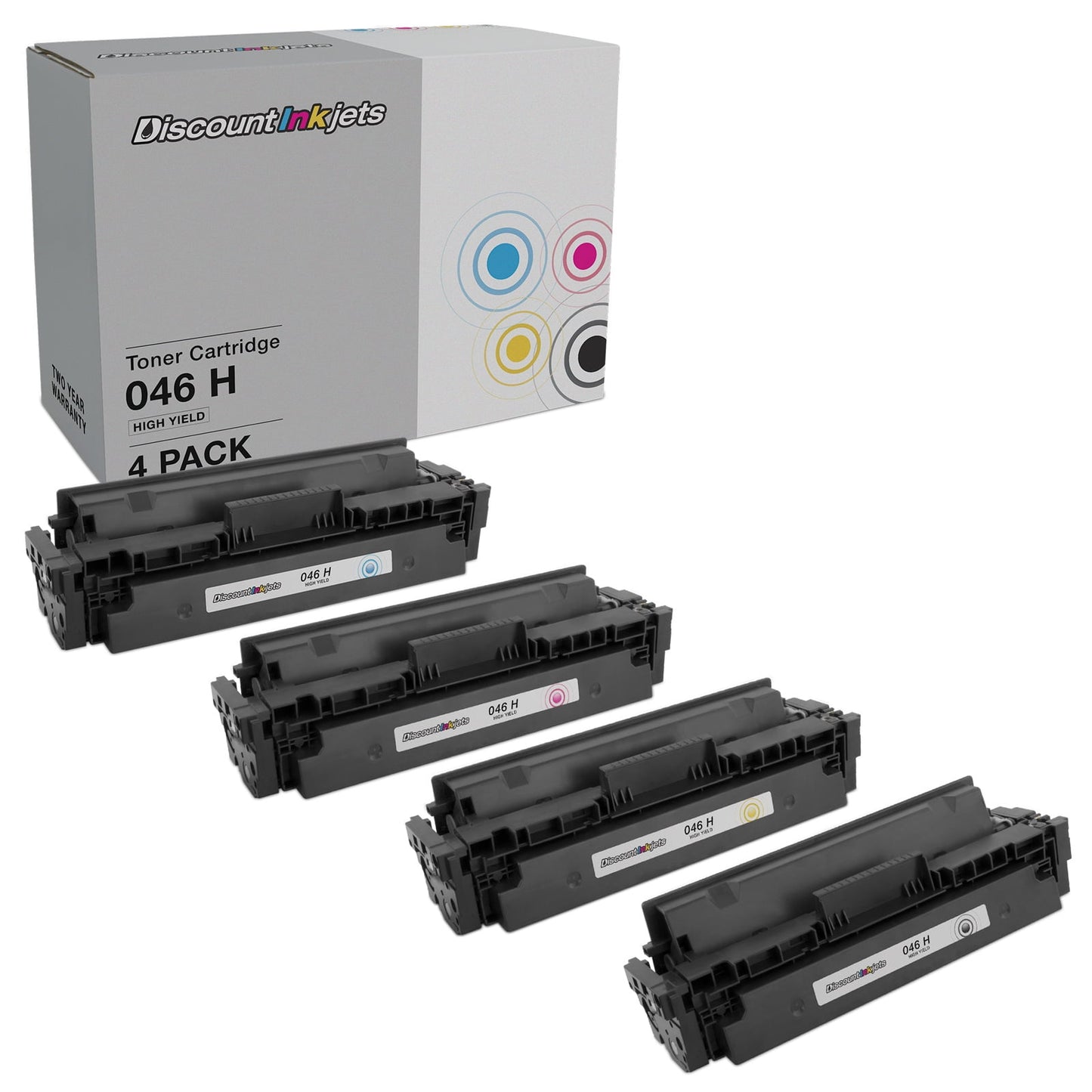 DI Toner Cartridges for Canon 046H (Black, Cyan, Magenta, Yellow, 4pk) Compatible with ImageCLASS LBP654Cdw, LBP654Cfw, MF731Cdw, MF733Cdw, MF735Cdw