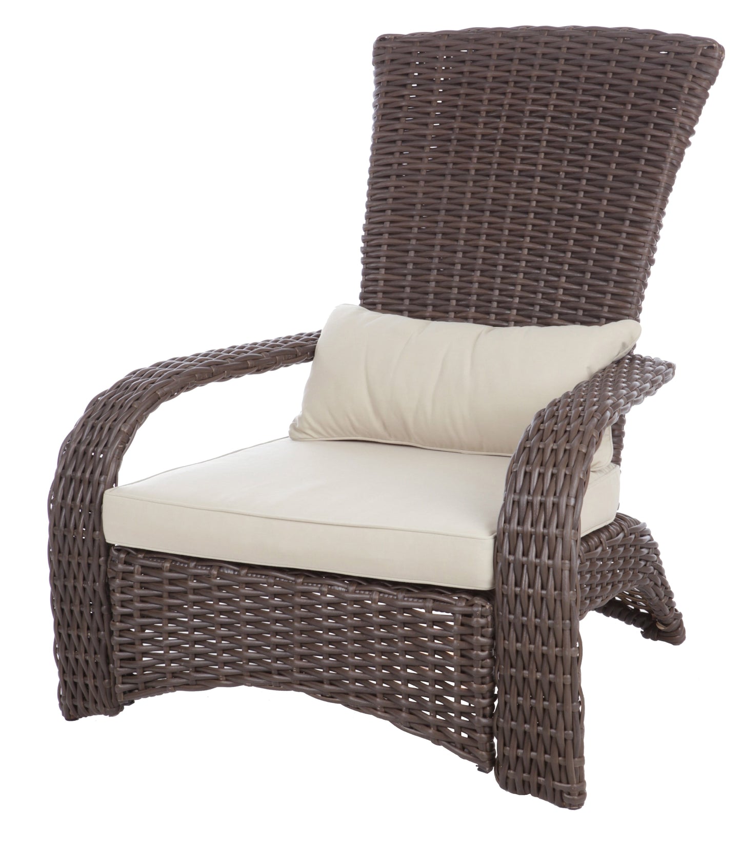 Balkene HomeDeluxe Coconino Wicker Chair-Finish:Mocha/Beige