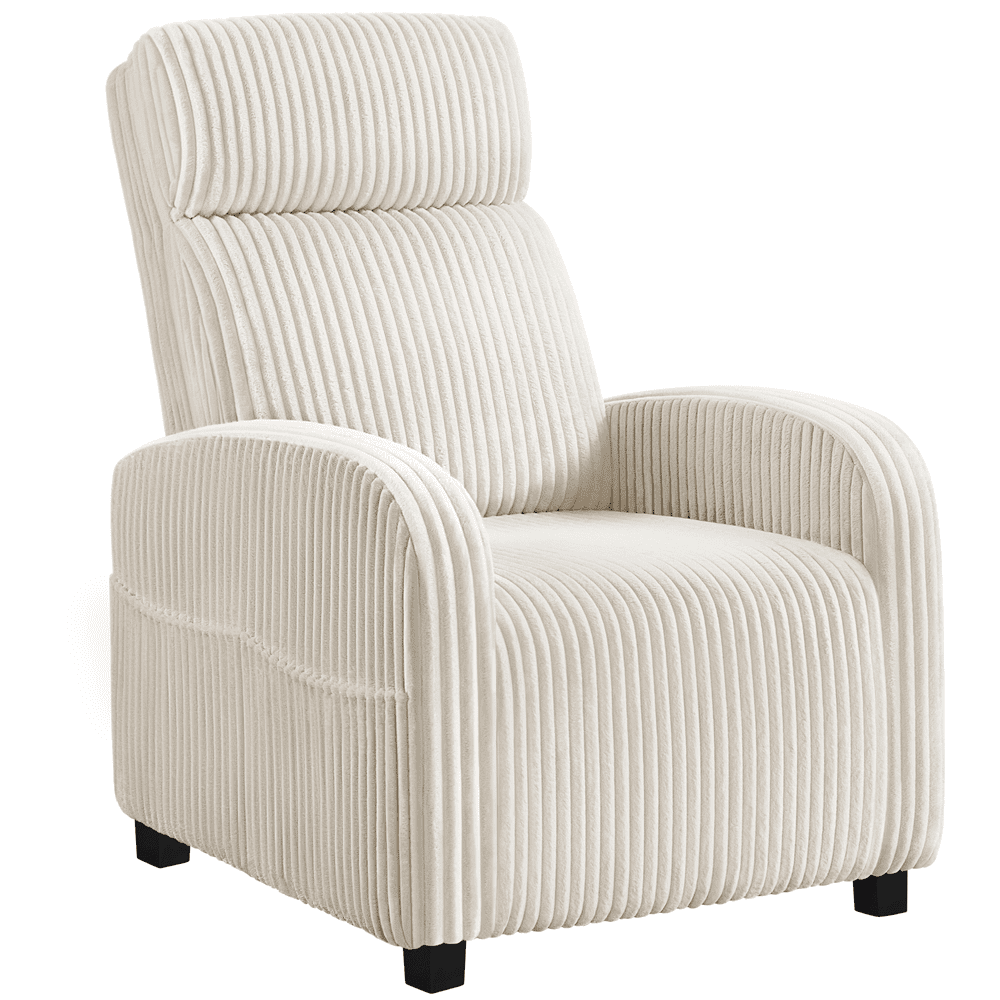 Renwick Corduroy Nursing Chair with Four Extra Storage Pockets, Beige