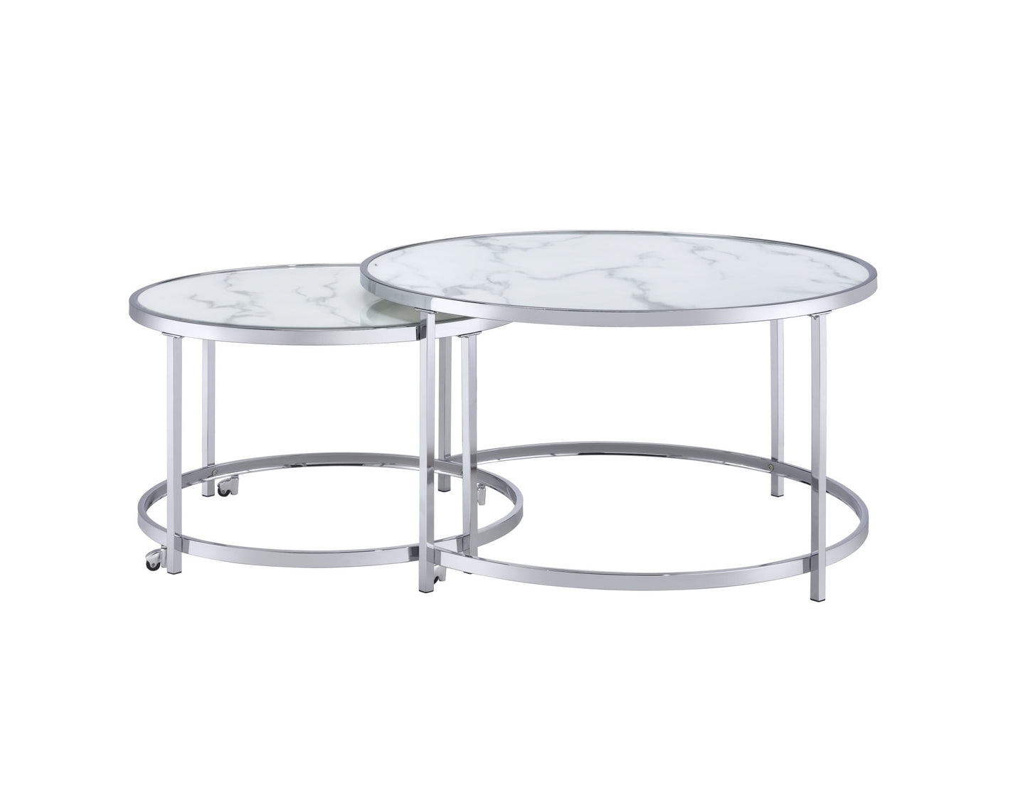 Steve Silver Rayne Faux Marble Nesting Coffee Tables