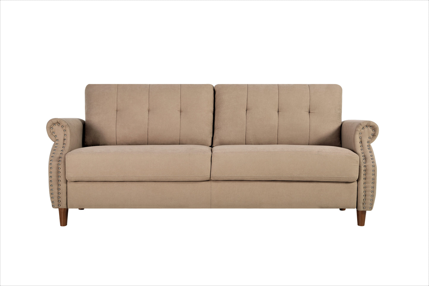 Uspridefurniture Briscoe Sofa, Camel Polyester