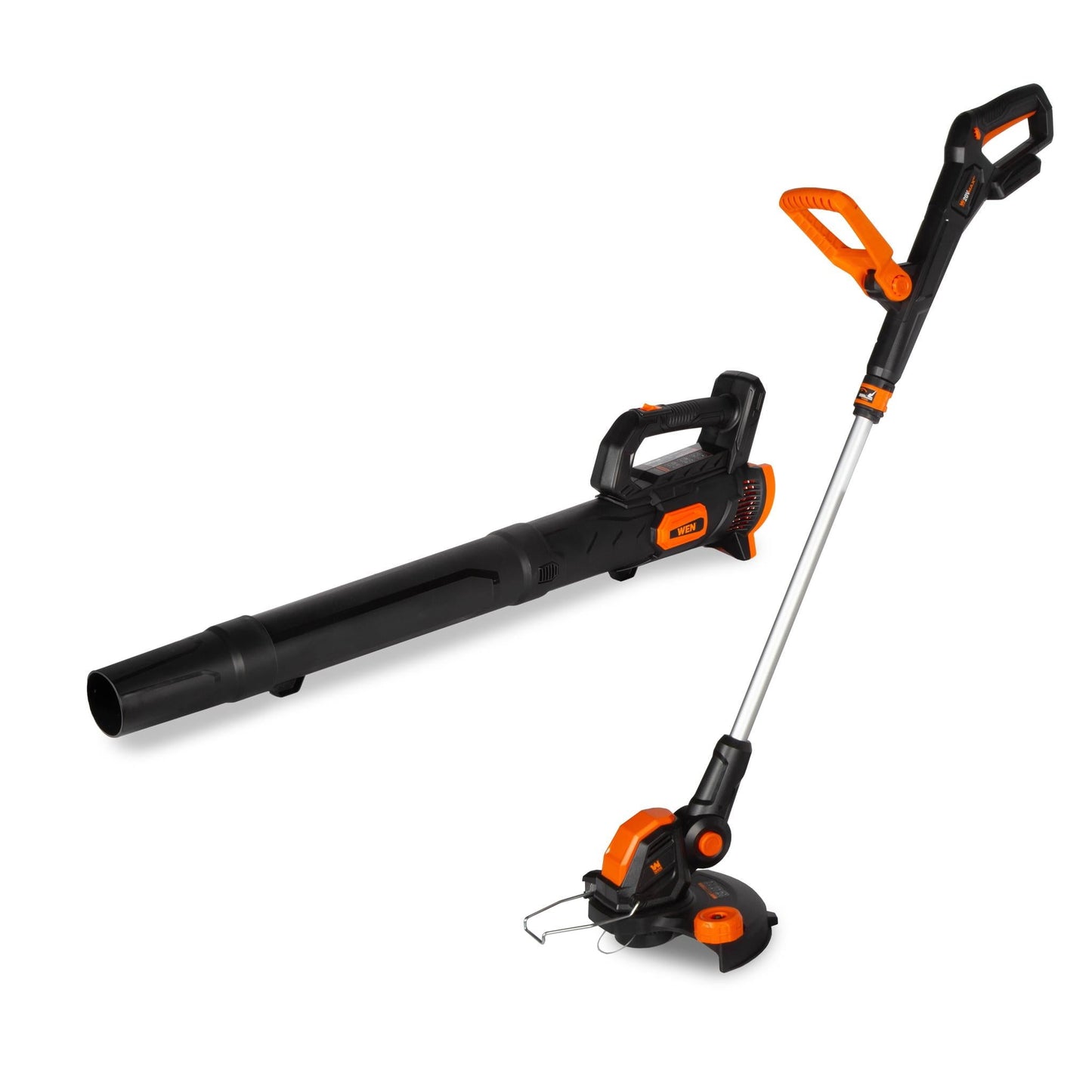 WEN 20V Max Cordless String Trimmer and Leaf Blower Combo Kit with 4Ah Battery and Charger (20VK2LBT)