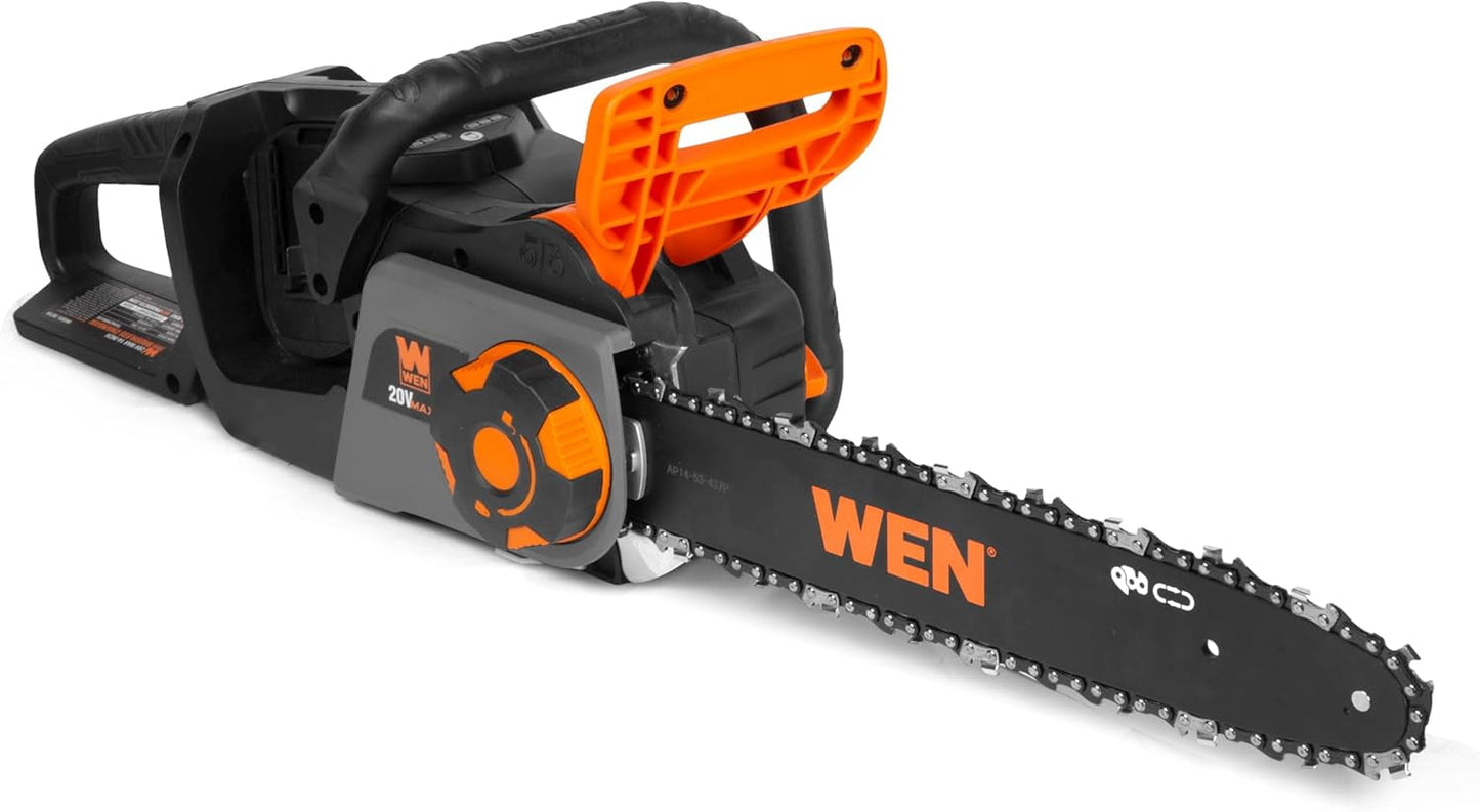 WEN 2x20v Brushless ChainSaw with 2x 4Ah lithium batteries (20754)