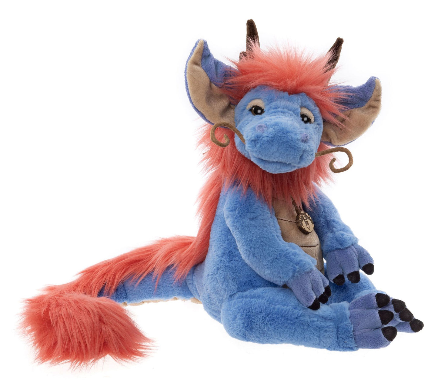 Charlie Bears Zen Zhu 17" Short Pile Fur Plush Dragon