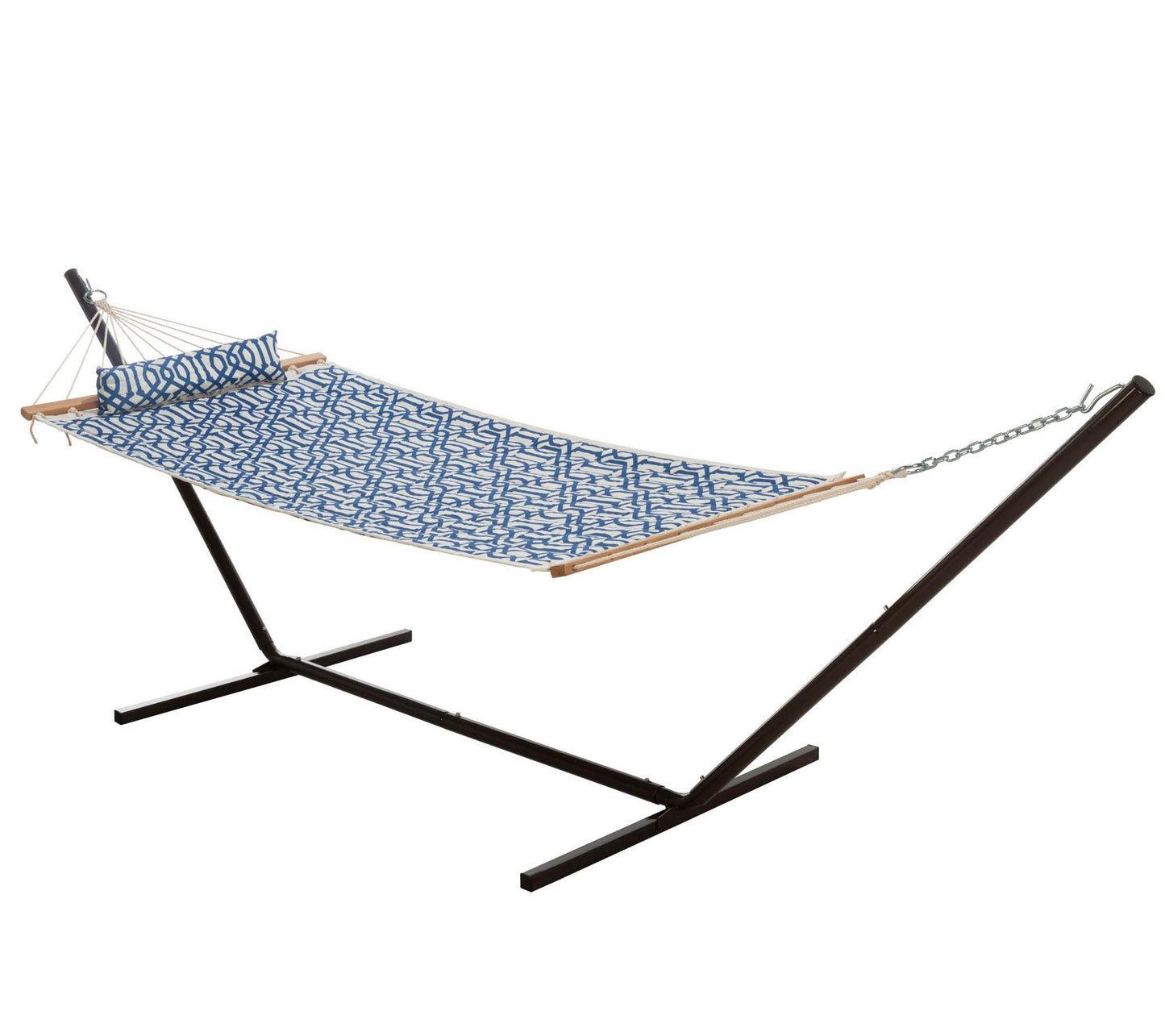 45" Navy Quilted Hammock Combo with Pillow andtand