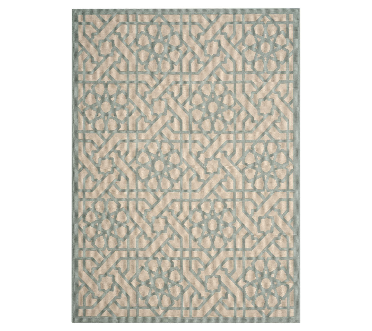 Martha Stewart Outdoor Triumph Teal 5'3" x 7'7" Rug