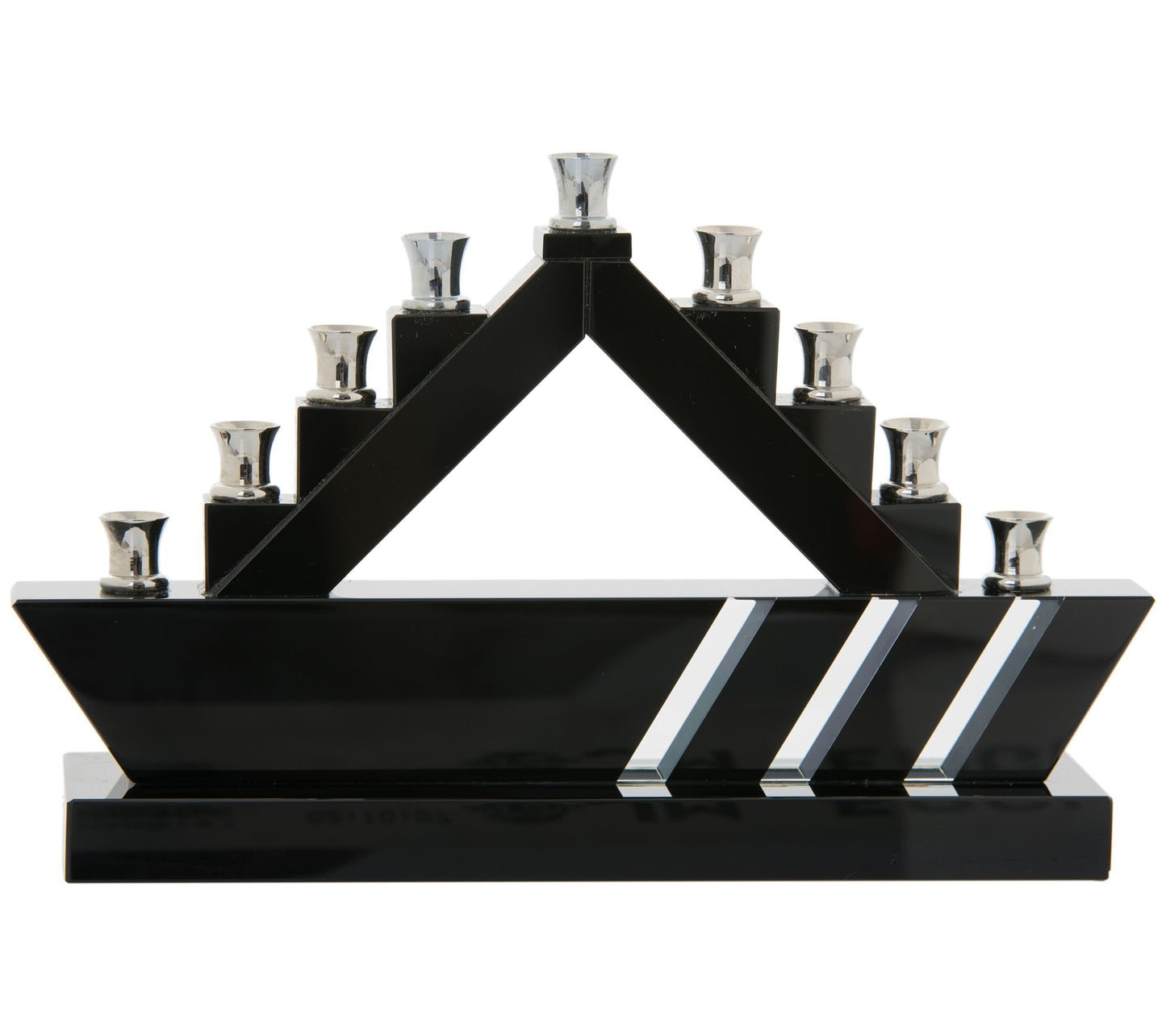 Copa Judaica Black Crystal Contemporary Menorah