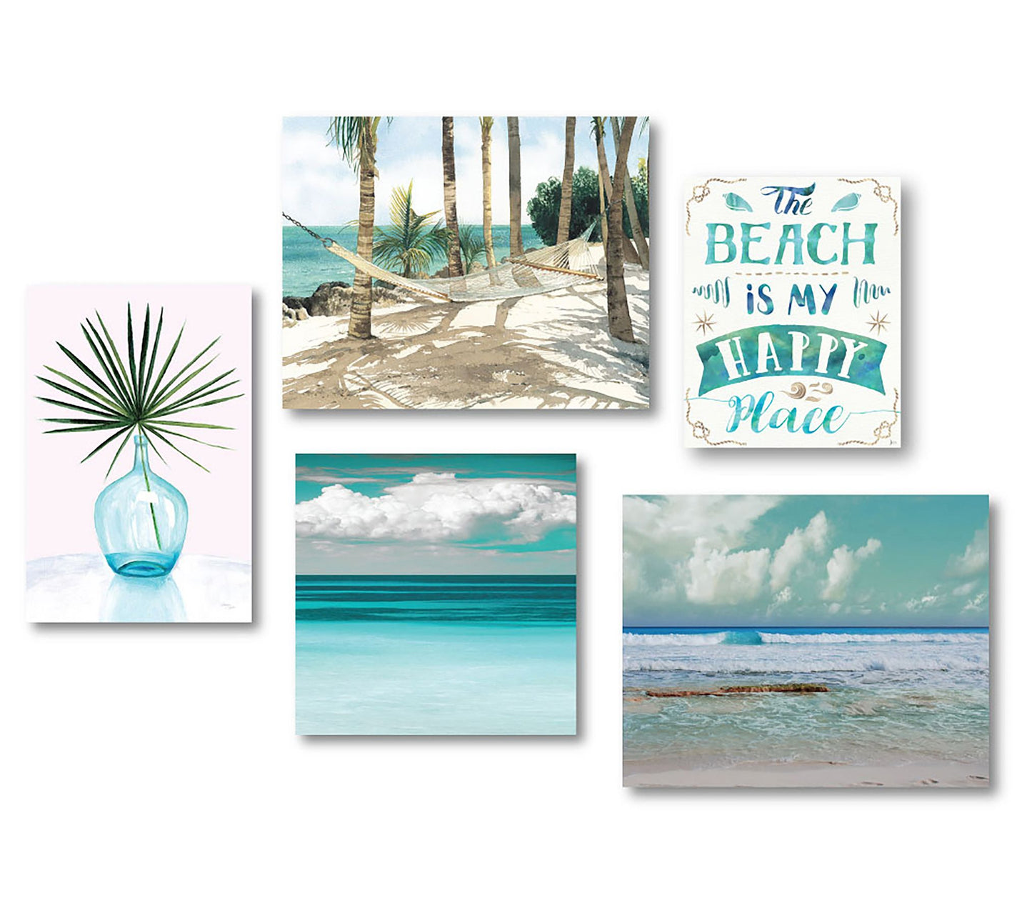 Courtside Market Tropical Tranquility 5-Piece Canvas Set