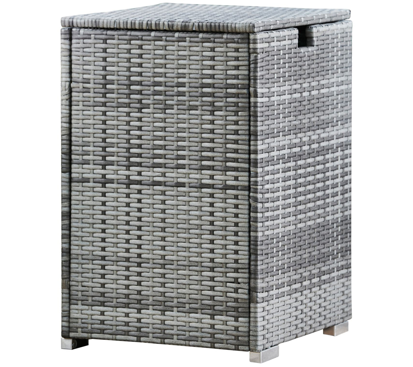 Patio Wicker Hideaway Gas Tank Table for Fire Pits