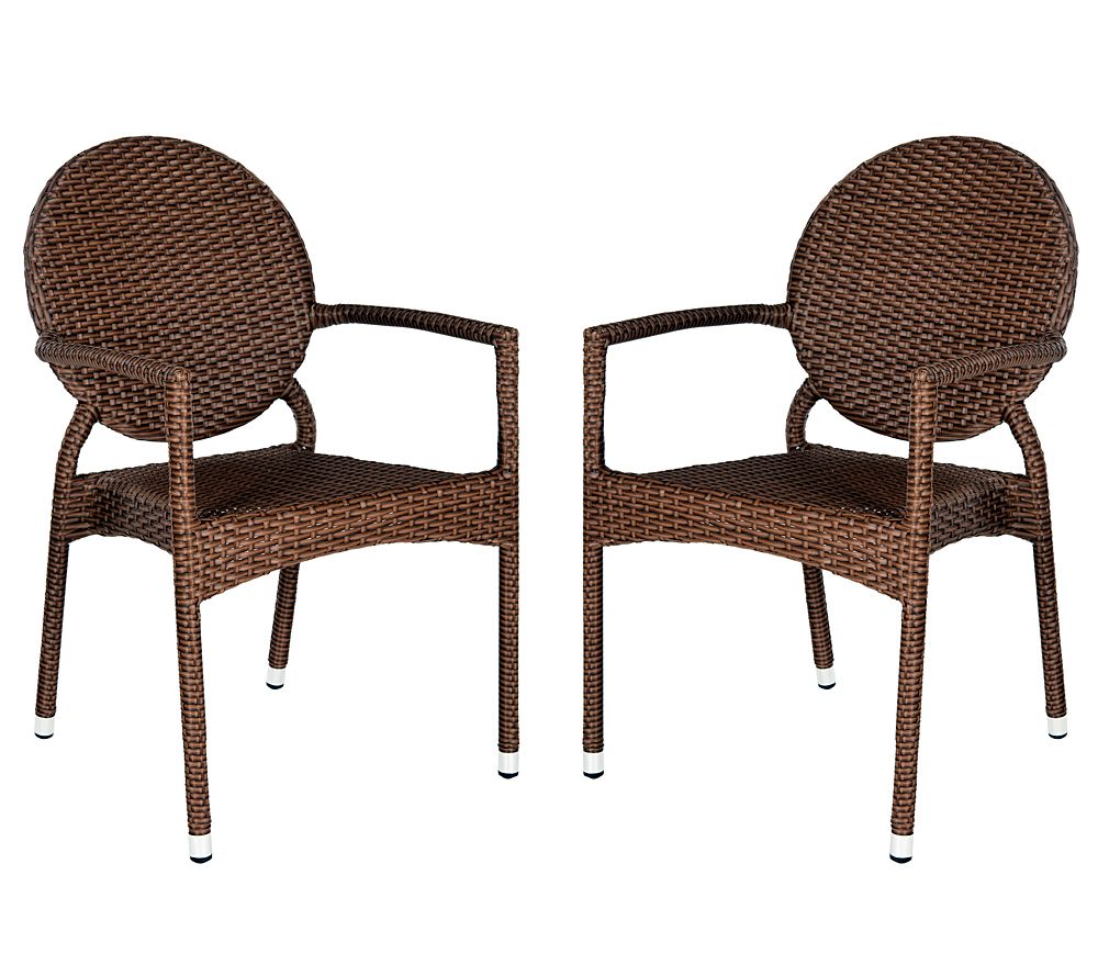 Safavieh Valdez Set of 2 Indoor/Outdoor Arm Chairs