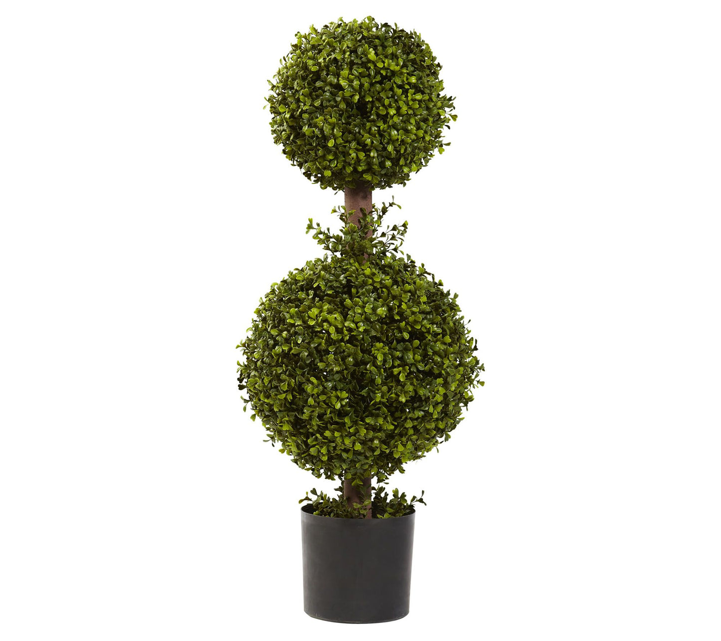 35" Double Boxwood Topiary by Nearly Natural