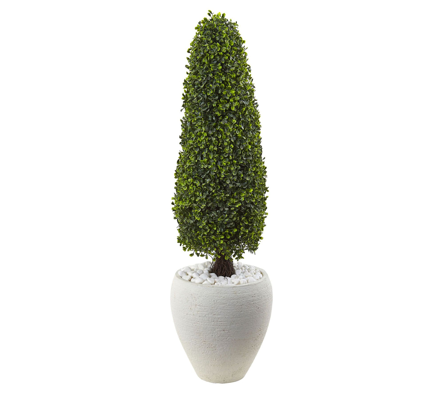 41" Boxwood Topiary with Planter by Nearly Natural