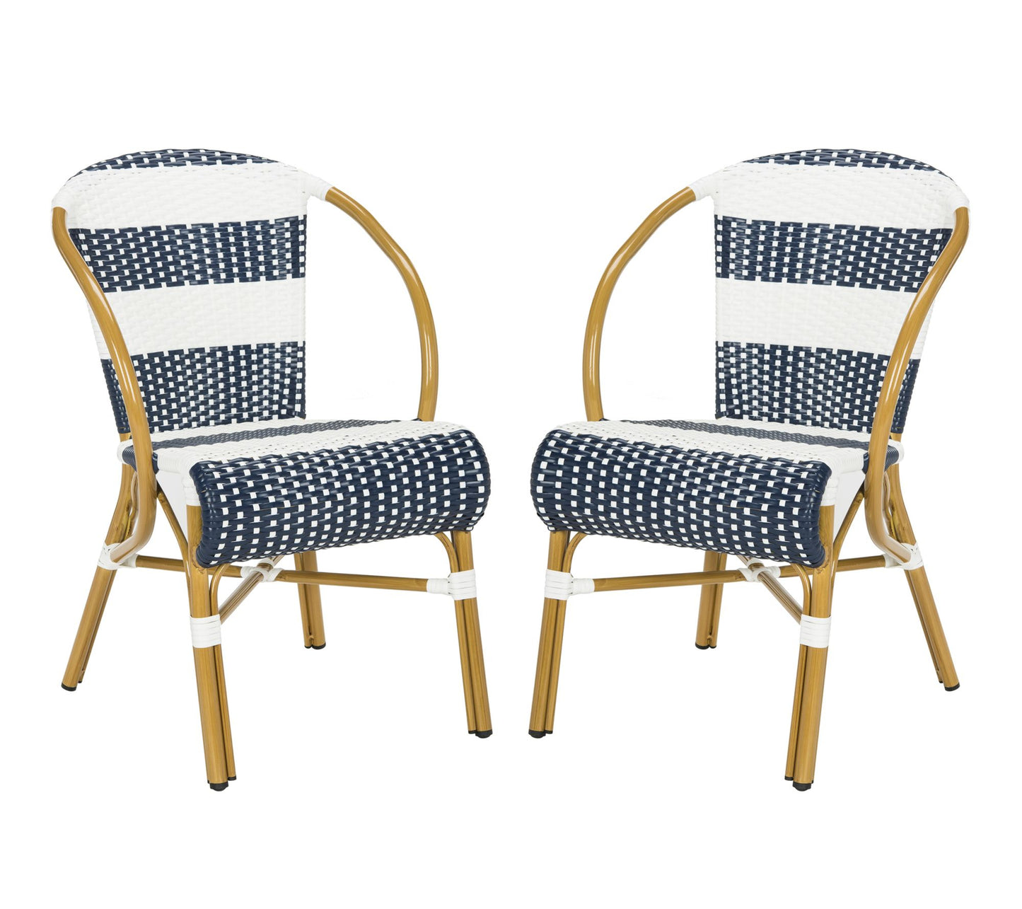 Sarita Striped French Bistro Side Chair by Safavieh