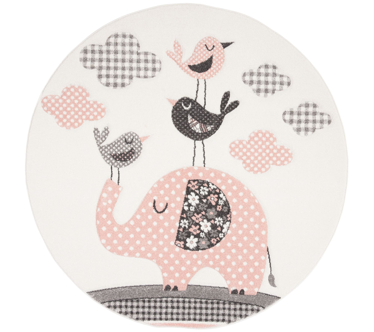 Carousel Kids 127 Collection 5'-3" X 5'-3" Round Rug