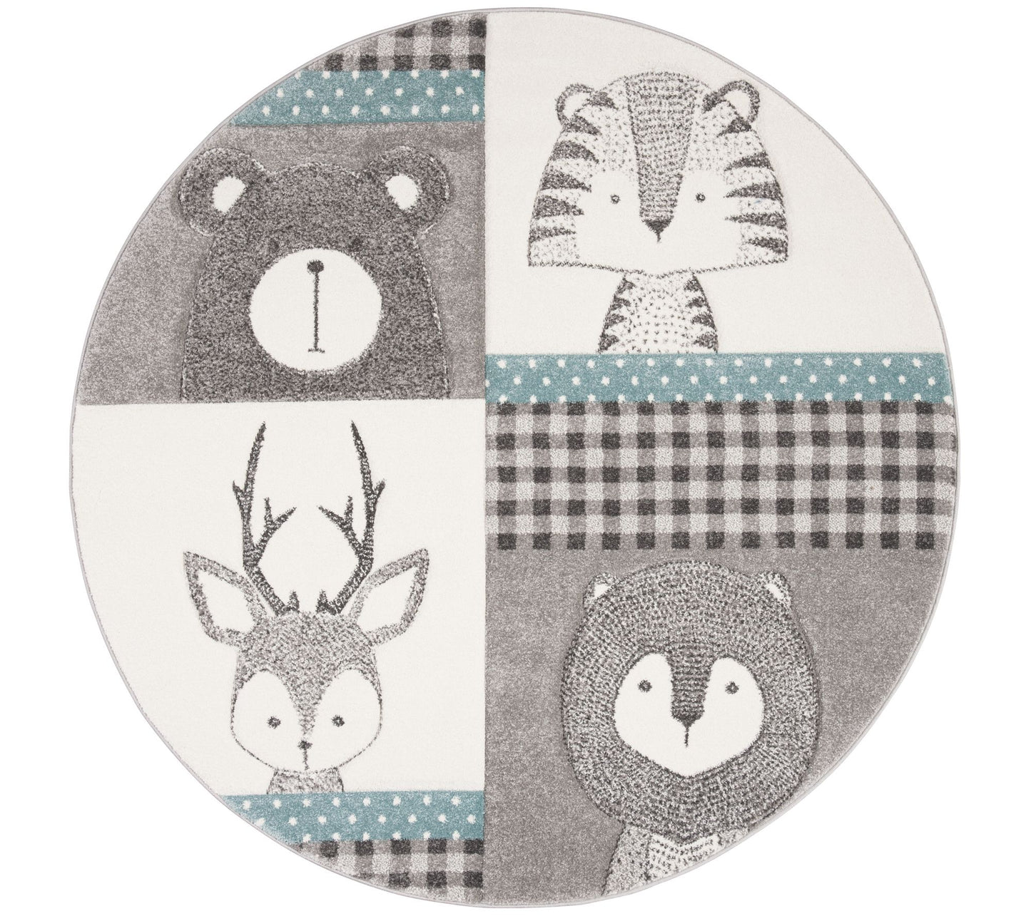 Carousel Kids 188 Collection 6'-7" X 6'-7" Round Rug