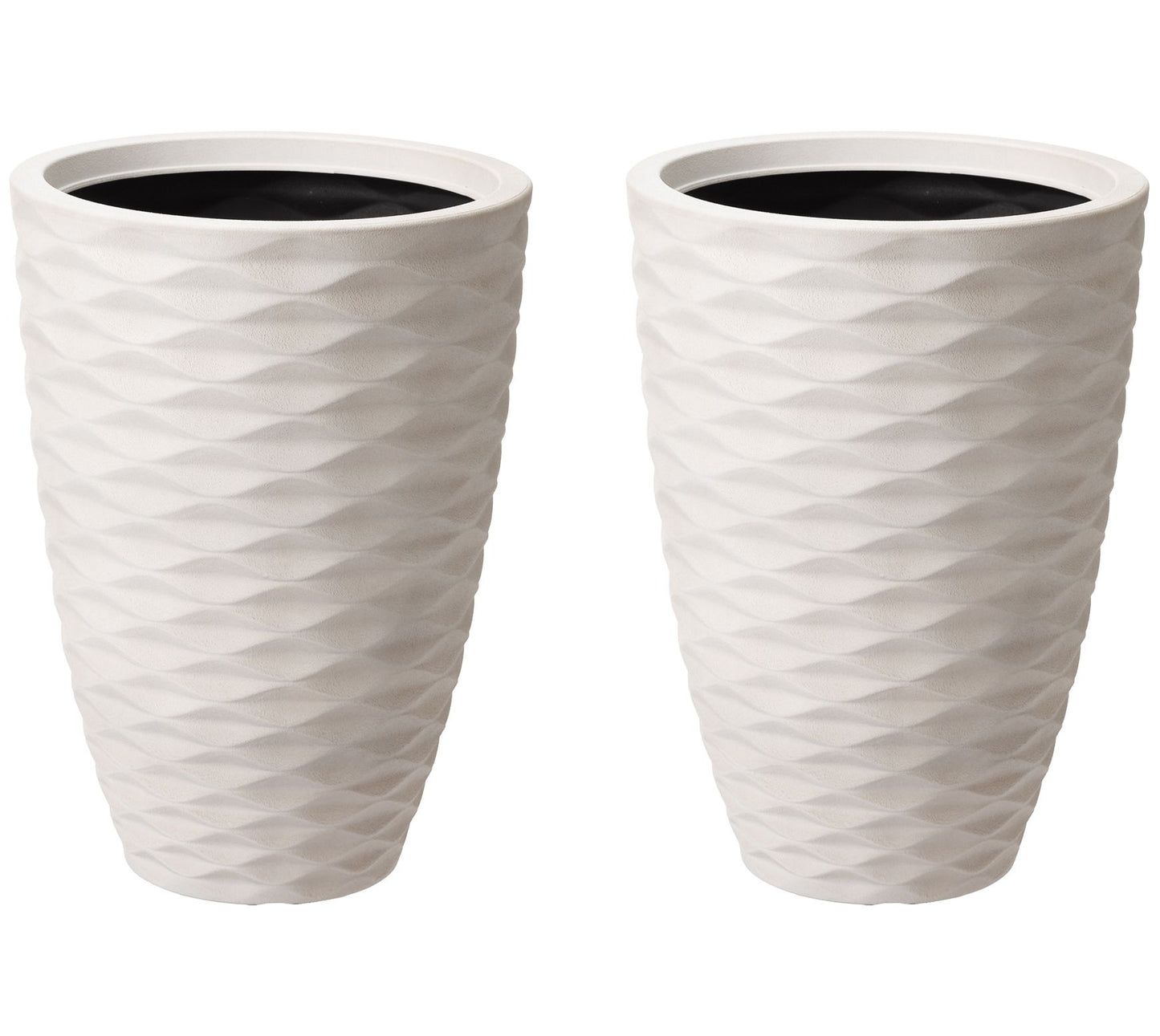 Glitzhome Tall Honeycomb Indoor Outdoor Planters Set of 2