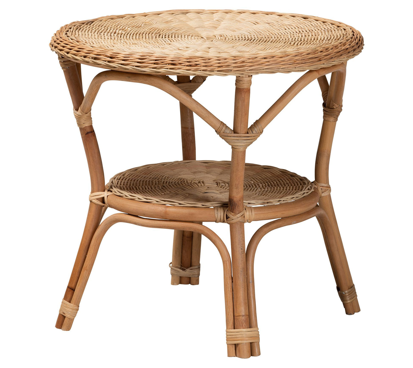 Abbey Natural Brown Antiqued Rattan Coffee Table