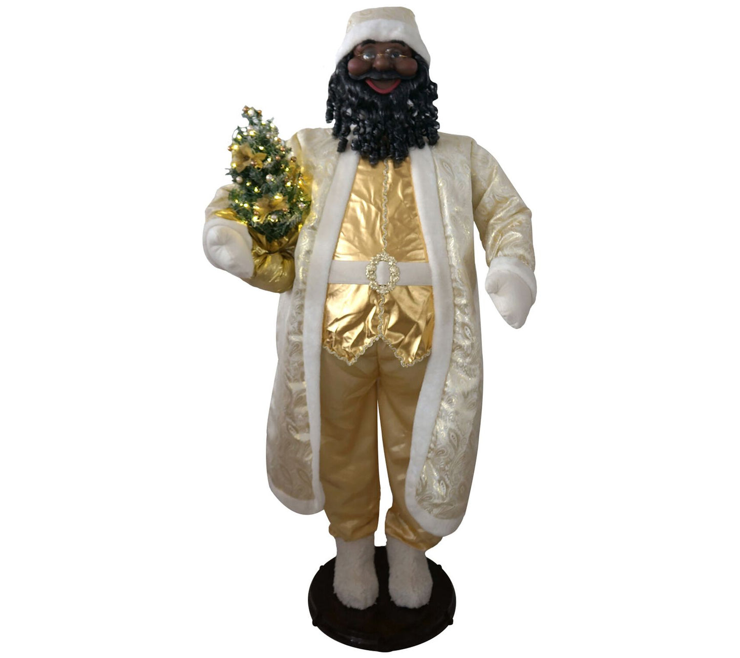 Christmas Time 58-In. African American Dancing Santa Claus