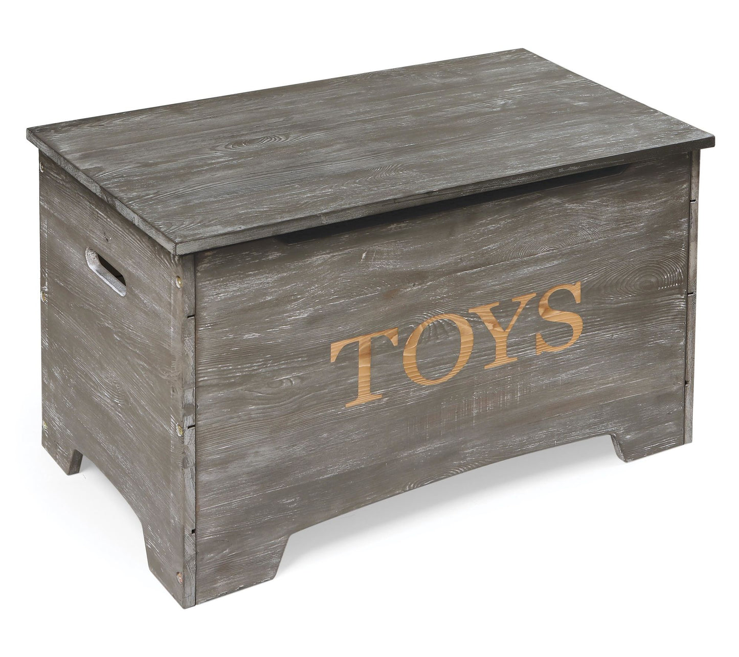 Badger Basket Solid Wood Rustic Toy Box VintageGray