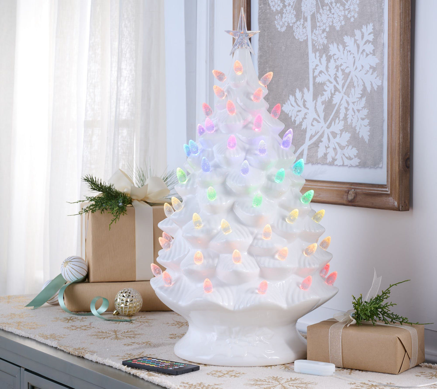 "As Is" Mr. Christmas 24" Ultimate Ceramic RGB Nostalgic Tree