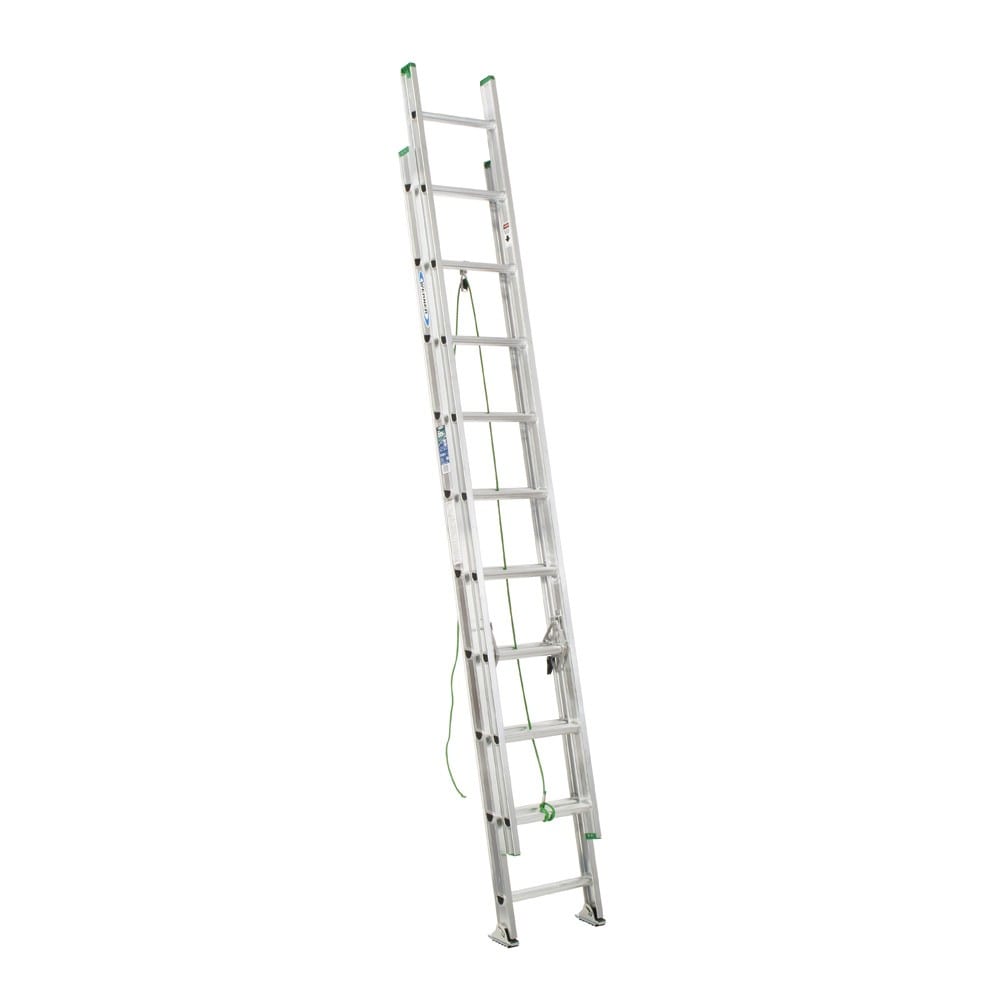 Werner D1200-2 20-ft Aluminum Type 2-225-lb Load Capacity Extension Ladder D1220-2