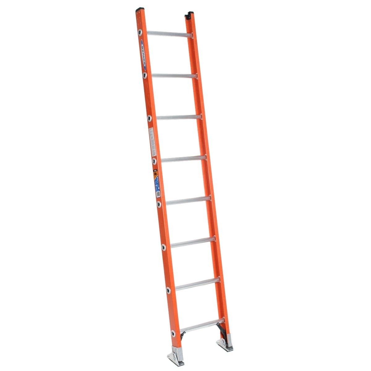 Werner D6200-1 8-ft Fiberglass Type 1A-300-lb Load Capacity Straight Ladder D6208-1