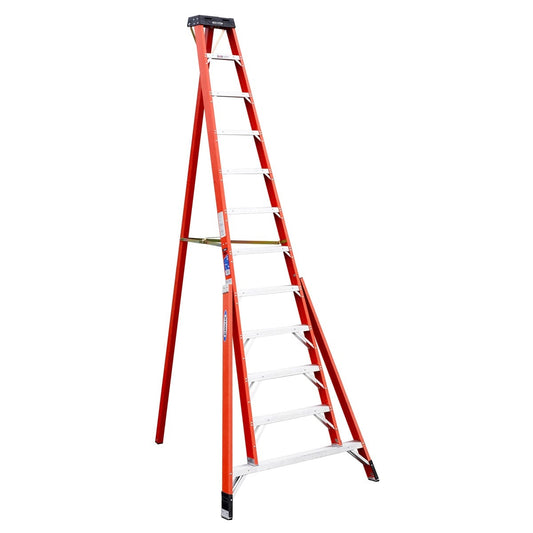 Werner FTP6200 12-ft ( 16-ft Reach Height ) Fiberglass Type 1A - 300 lbs. Load Capacity Tripod ladder