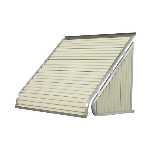 NuImage Awnings 3500 42-Inches Wide x 24-Inches Projection x 28-Inches Height Metal Almond Solid Fixed Window Awning