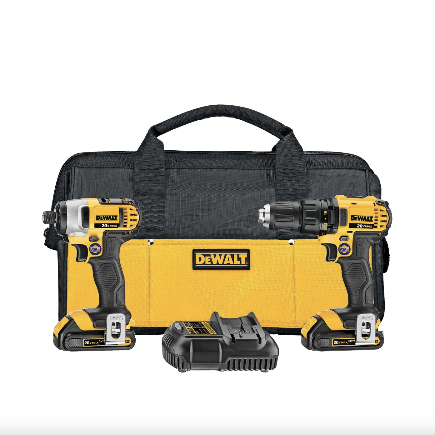 DEWALT 2-Tool 20-Volt Max Power Tool Combo Kit with Soft Case (2-Batteries and charger Included) DCK280C2