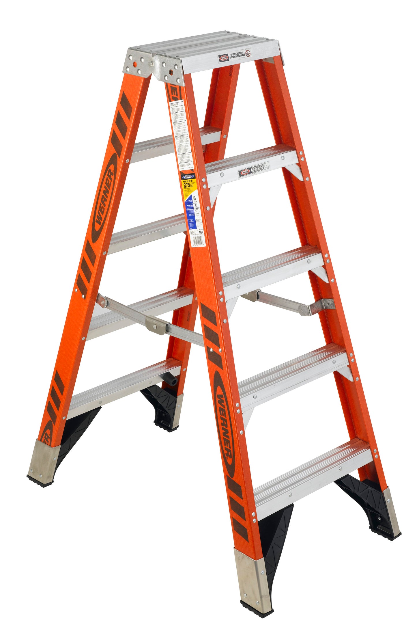 Werner T7400 5-ft Fiberglass Type 1AA-375-lb Load Capacity Twin Step Ladder T7405