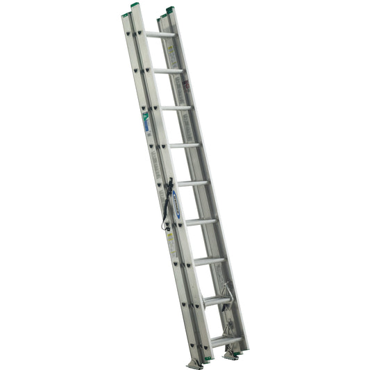 Werner D1200-3 24-ft Aluminum Type 2- 225-lb Load Capacity Extension Ladder D1224-3