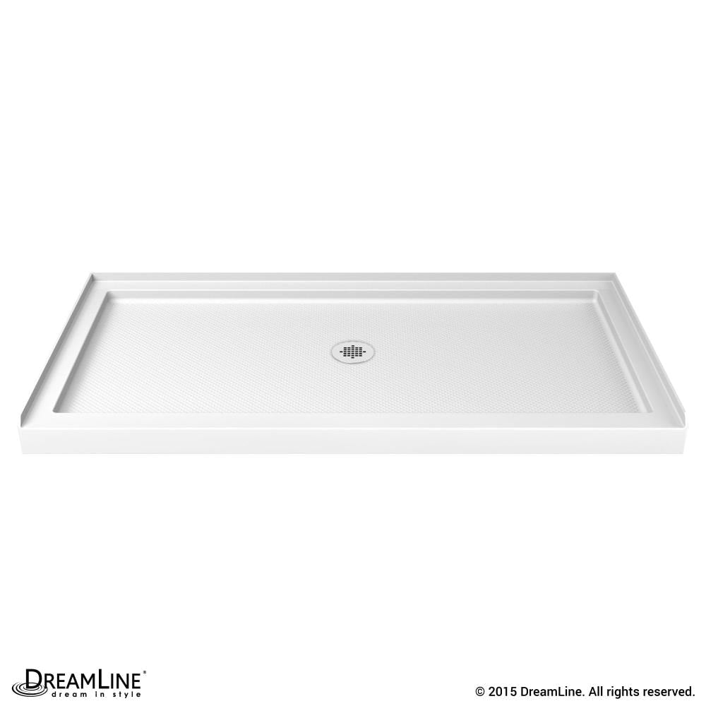DreamLine SlimLine 32-in W x 54-in L Center White Single Threshold Rectangle Shower Pan Base with 2.75-in H Threshold