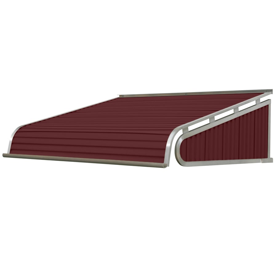 NuImage Awnings 1500 40-Inches Wide x 36-Inches Projection x 15-Inches Height Metal Burgundy Solid Fixed Door Awning