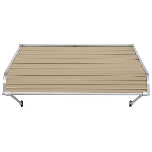 NuImage Awnings 1100 66-Inches Wide x 36-Inches Projection x 15-Inches Height Metal Sandalwood Solid Fixed Door Awning