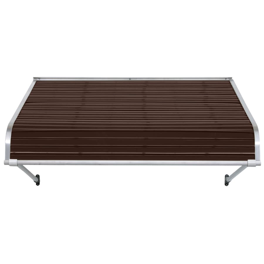 NuImage Awnings 1100 36-Inches Wide x 48-Inches Projection x 18-Inches Height Metal Brown Solid Fixed Door Awning