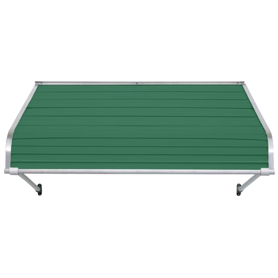 NuImage Awnings 1100 54-Inches Wide x 42-Inches Projection x 16-Inches Height Metal Fern Green Solid Fixed Door Awning