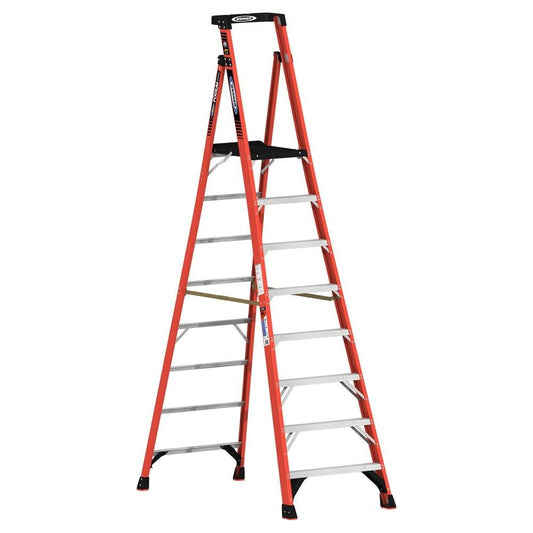 Werner PDIA00 10-ft Fiberglass Type 1A-300-lb Load Capacity Podium Step Ladder PDIA08