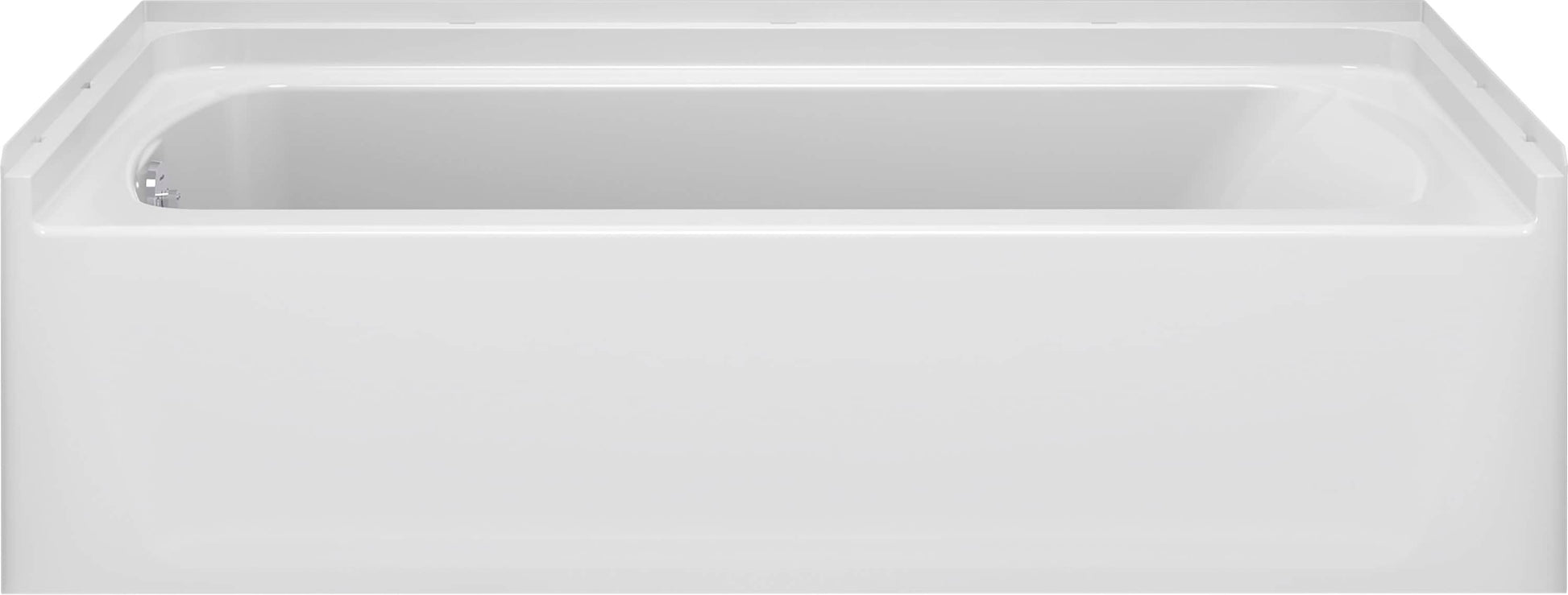 Sterling 30.25-in x 60-in White Fiberglass/Plastic Composite Rectangle Alcove Soaking Bathtub ( Left Drain )