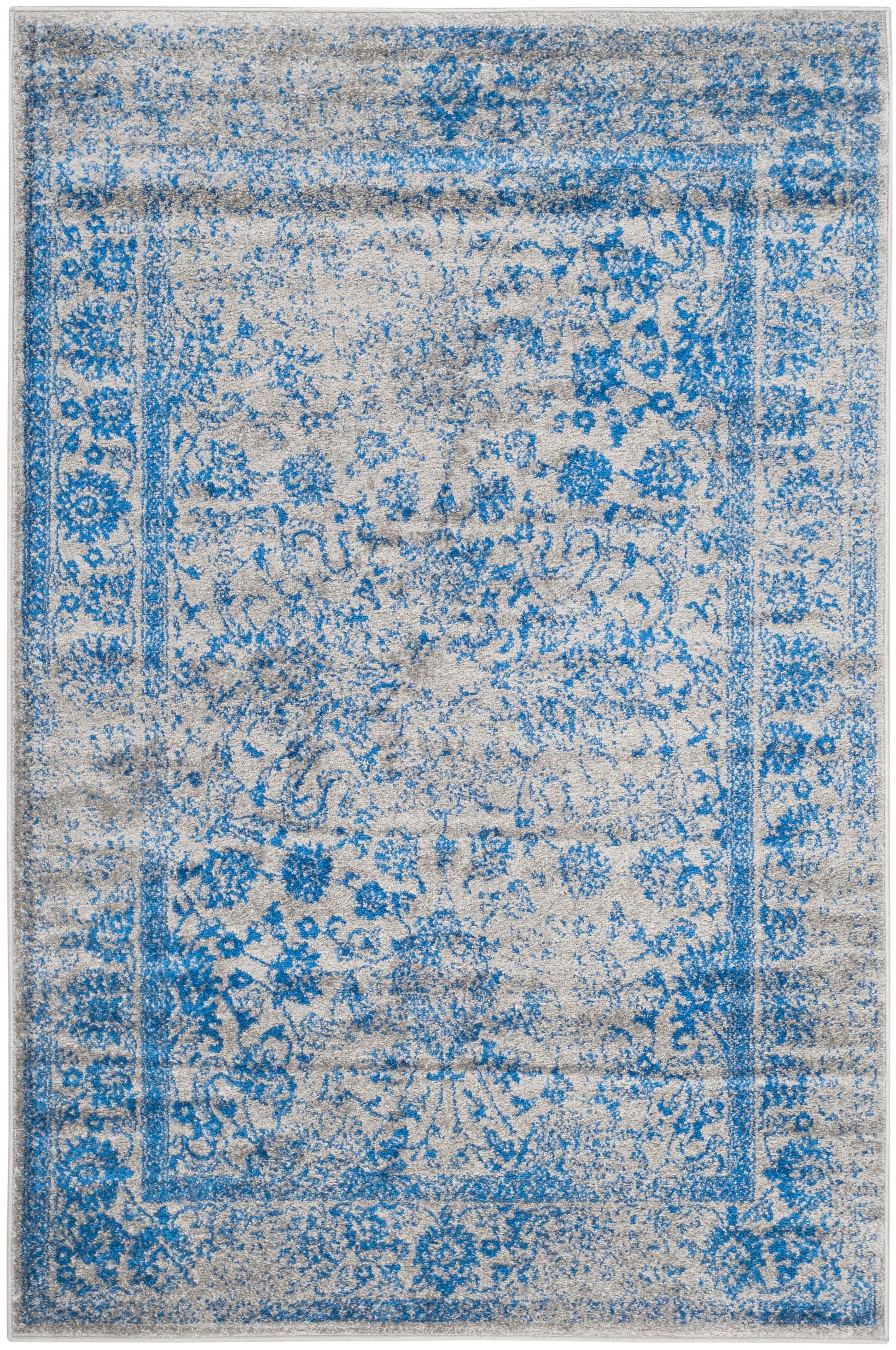 Safavieh Adirondack Kashan 11 x 15 (ft) Loomed Gray/Blue Rectangular Indoor Distressed/Overdyed Vintage Area rug