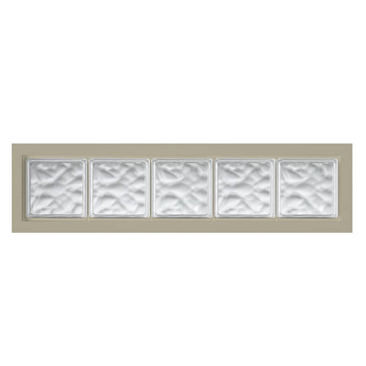 Hy-Lite Wave 47-in x 11-in Vinyl New construction Acrylic Block Window