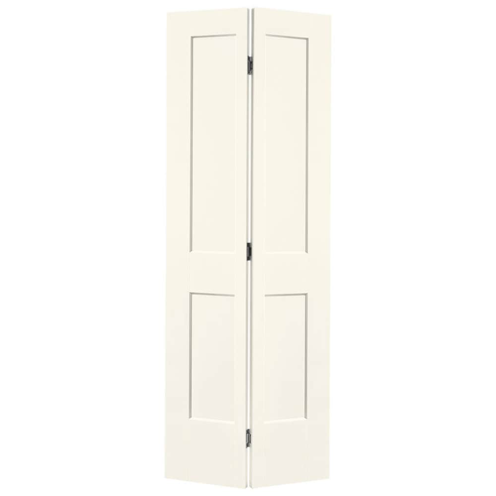Masonite Logan 30-in x 80-in Moonglow 2-panel square Smooth Hollow core Prefinished Molded composite Closet Bifold Door ( Hardware Included )