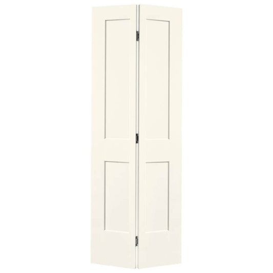 Masonite Logan 30-in x 80-in Moonglow 2-panel square Smooth Hollow core Prefinished Molded composite Closet Bifold Door ( Hardware Included )
