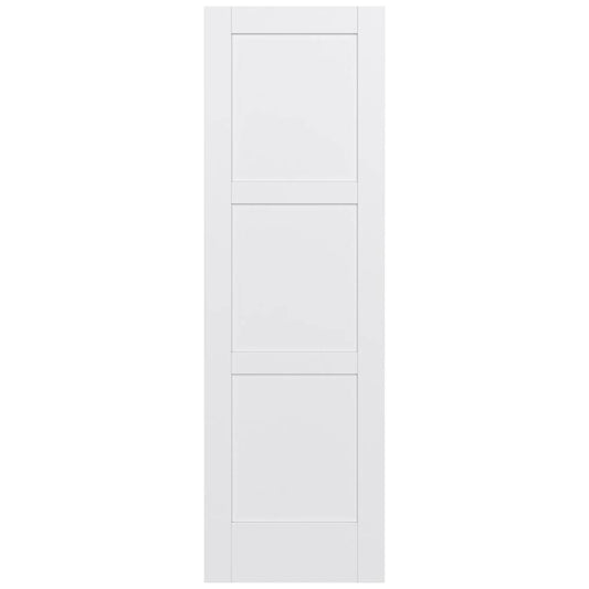JELD-WEN MODA Shaker 30-in x 96-in Primed 3-panel square Smooth Solid core Primed MDF Slab Door