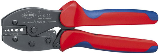 KNIPEX Comfort Grip Red Crimping Pliers 8.6-in Electrical Crimping Pliers for Solder-Free Connections 97 52 30
