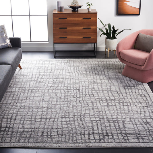 Safavieh Adirondack Shilo 12 x 18 (ft) Loomed Silver/Ivory Rectangular Indoor Abstract Moroccan Area rug