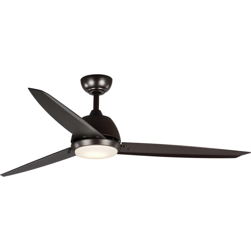 Progress Lighting Oriole 60-in Integrated LED Architectural Bronze with Bronze Blades Propeller Ceiling Fan With Light 3 -Blade )