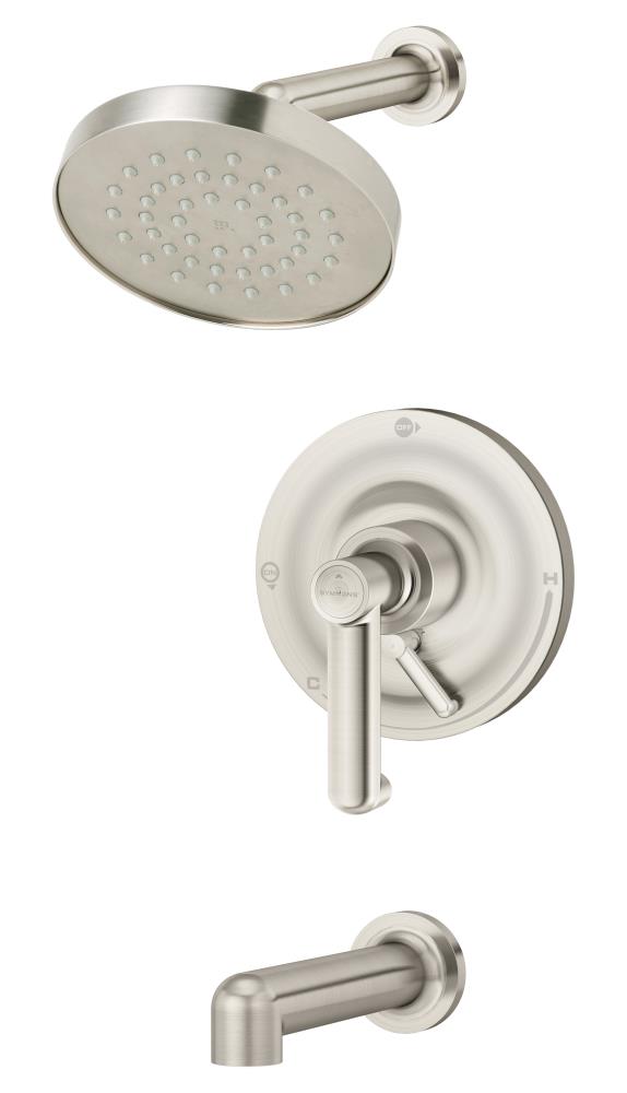 Symmons Museo Satin Nickel 1-handle Single function 5.59-Inches Round Bathtub and shower Faucet (Valve Not Included)