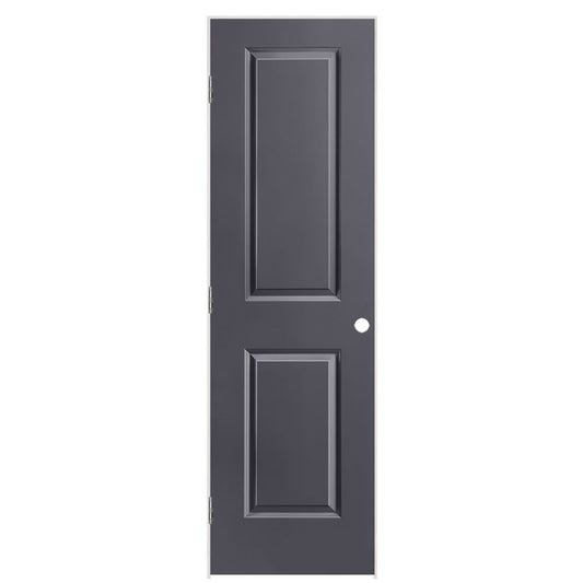 Masonite 24-in x 80-in Slate Hollow core 2-panel square Left hand Smooth Prefinished Molded composite Flat Jamb Single Prehung Interior Door