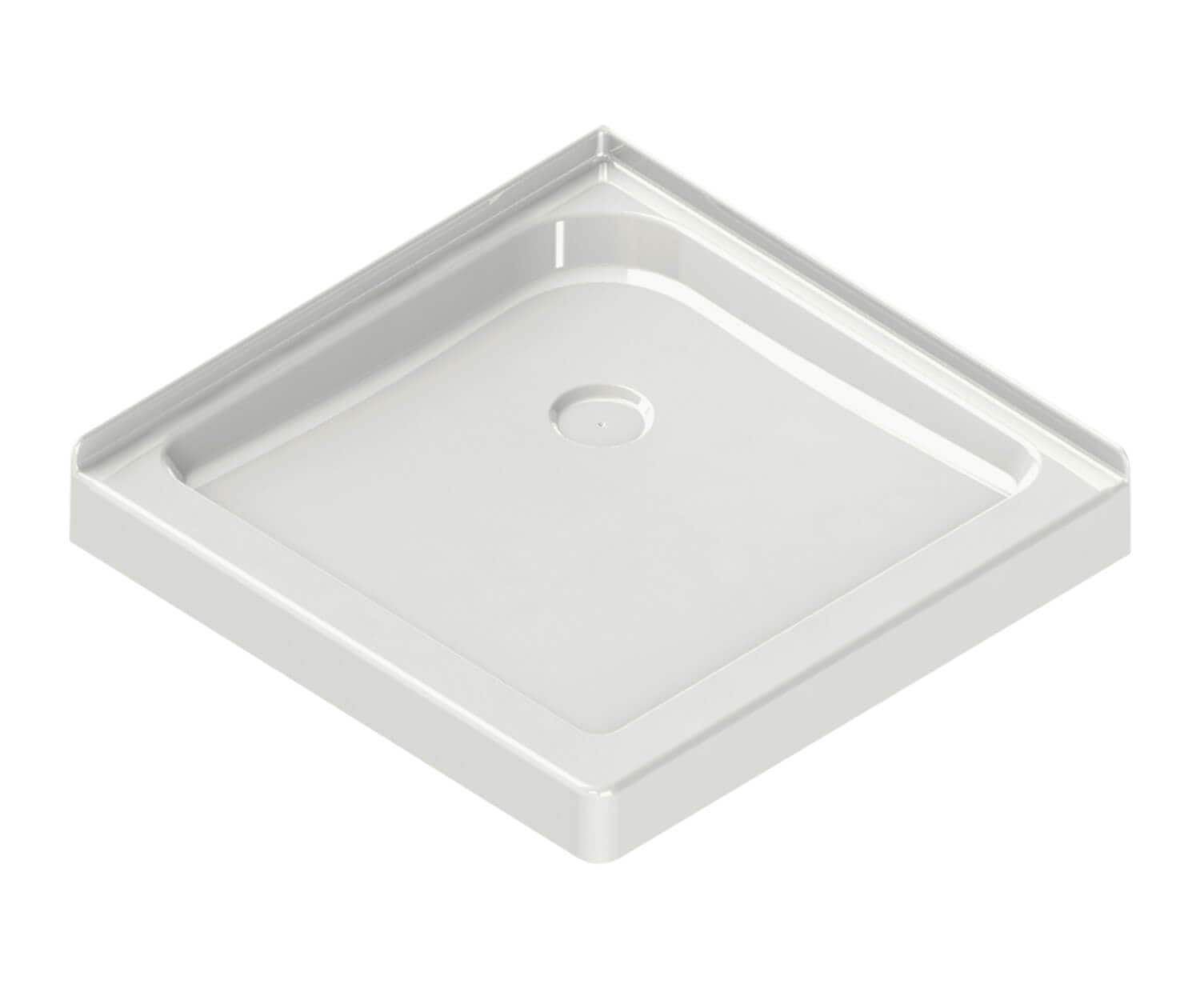 MAAX 32-in W x 32-in L Back White Double Threshold Square Shower Pan Base with 3-in H Threshold